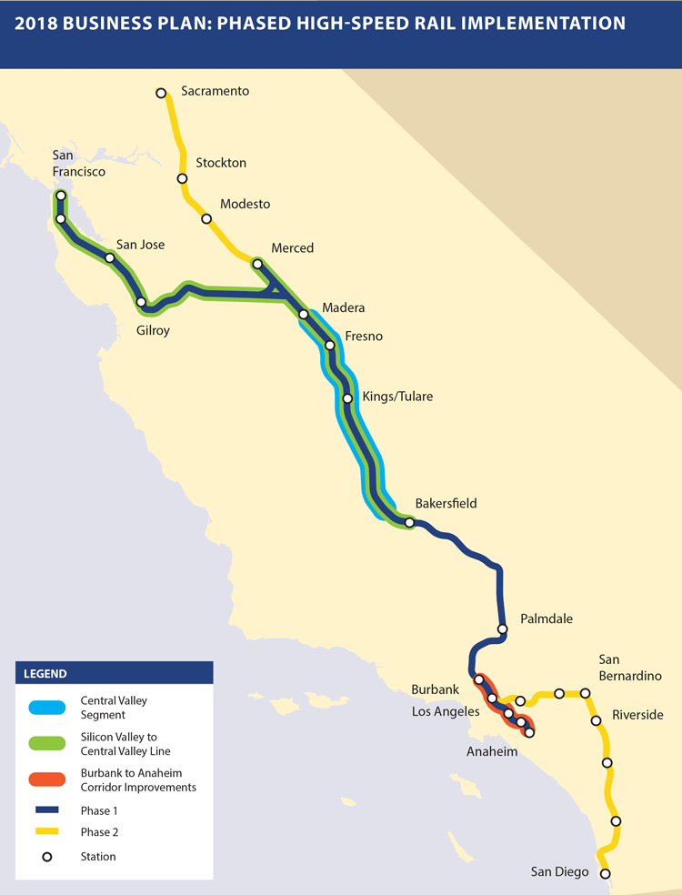 california high speed rail map